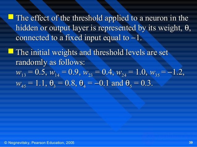   Calculations on artificial neural networks 