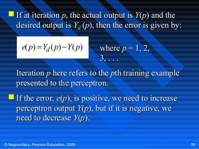   Calculations on artificial neural networks 