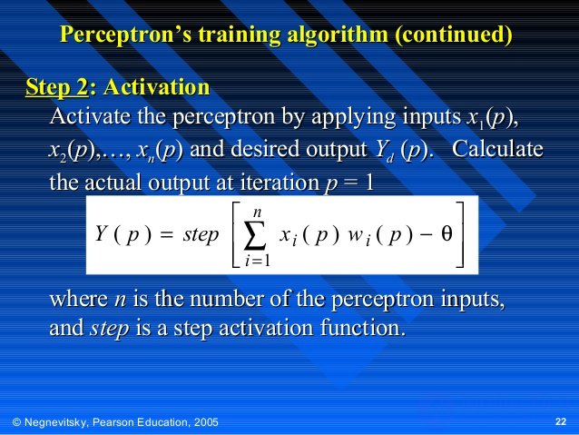   Calculations on artificial neural networks 