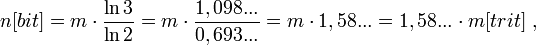 1.3.  Information coding system.  Bit.  Byte.  Trit.  Thrite.  Qubit