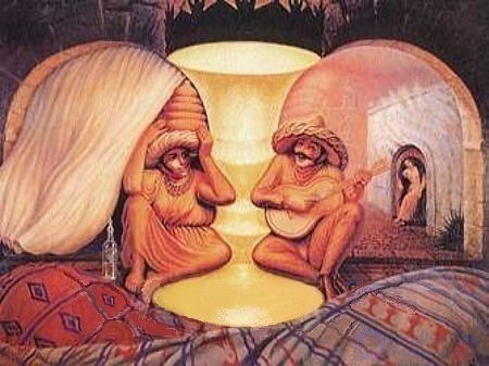   Dual Images Visual Illusions 