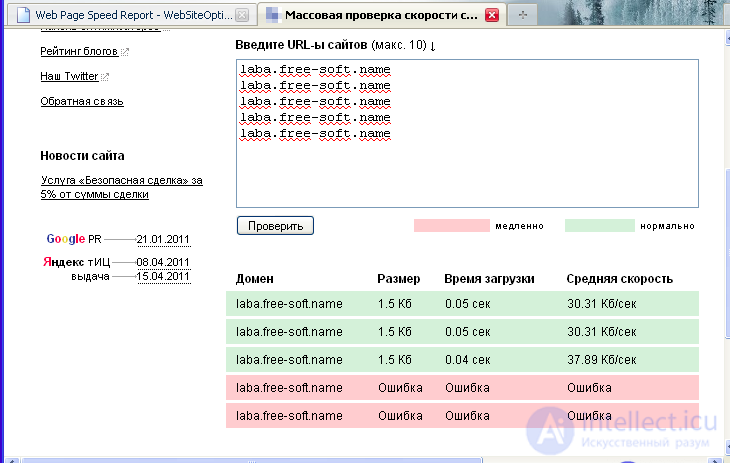   Protecting the site from scanning and chaotic intensive requests.  Protection against parsing 