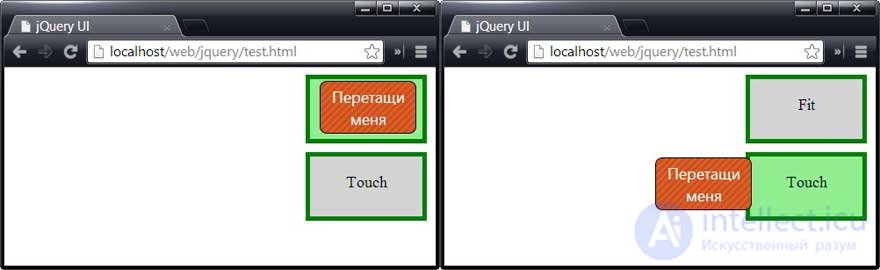 Drag and drop Drag and drop jQuery items