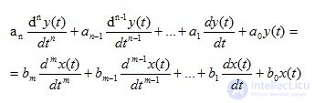   Transfer function of a linear stationary system 