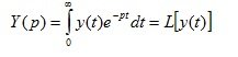   Transfer function of a linear stationary system 