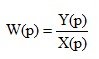   Transfer function of a linear stationary system 