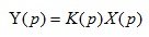   Transfer function of a linear stationary system 