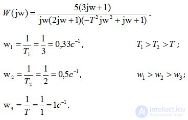   Amplitude-phase, frequency, logarithmic frequency characteristics.  problem solving examples 