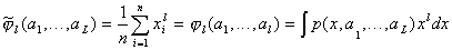   Parametric estimation of distributions 