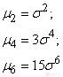   6.2.  Moments of normal distribution 