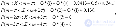   6.3.  The probability of hitting a random variable in a given area.  Normal distribution function 