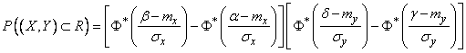   9.3.  The probability of hitting a rectangle with sides parallel to the main axes of dispersion 