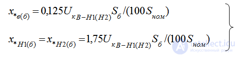 Standard Formulas for Reducing Element Parameters to Base Conditions in Per-Unit Values