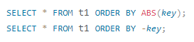 Variants, capabilities, and specifics of sorting in MySQL