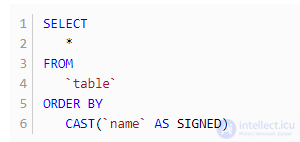 Variants, capabilities, and specifics of sorting in MySQL