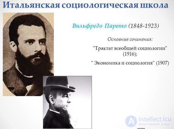 The psychological paradigm in sociology: Pareto, Freud, Le Bon and Tarde; the Italian school
