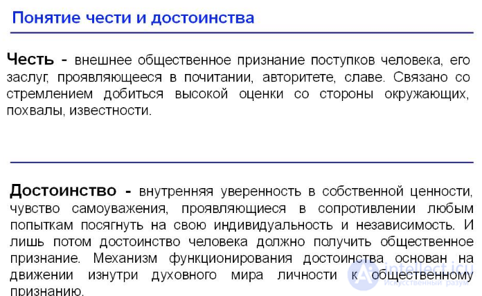 Categories of Ethics: Good and Evil, Happiness and the Meaning of Life, Dignity and Honour, Duty