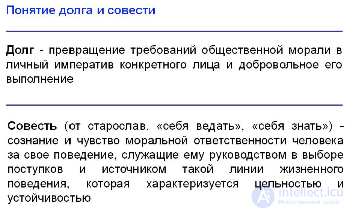 Categories of Ethics: Good and Evil, Happiness and the Meaning of Life, Dignity and Honour, Duty