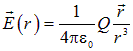 1. The electric field in vacuum