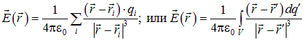1. The electric field in vacuum
