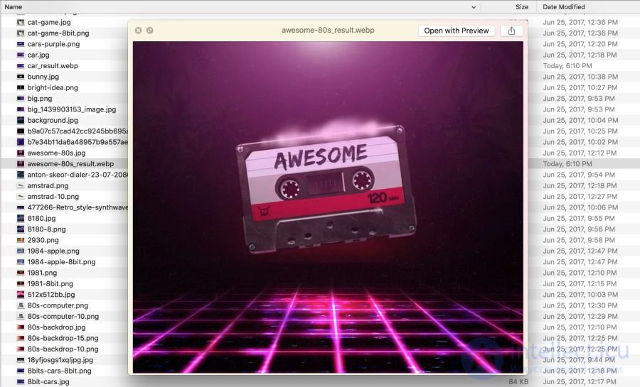 Optimising graphics for the web