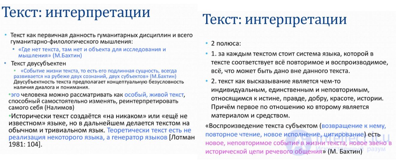 4.4. Text as an Object of Study in the Philological Sciences