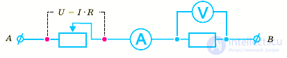 Ohms law for a section of a circuit
