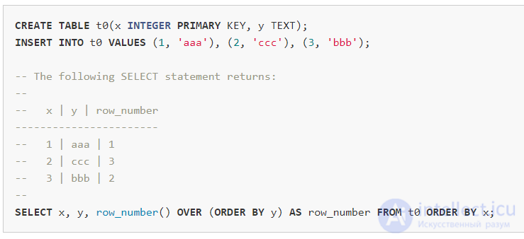 Window functions in SQL