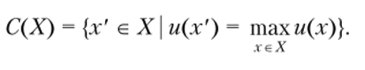 Ways of specifying choice functions