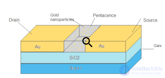 NOMFET - A Field-Effect Transistor with Organic Nanoparticle-Based Memory