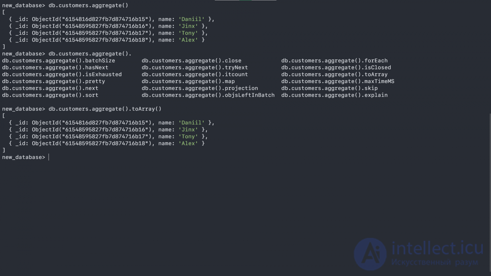 MongoDB basics- collections and documents, working in the shell, basic operations