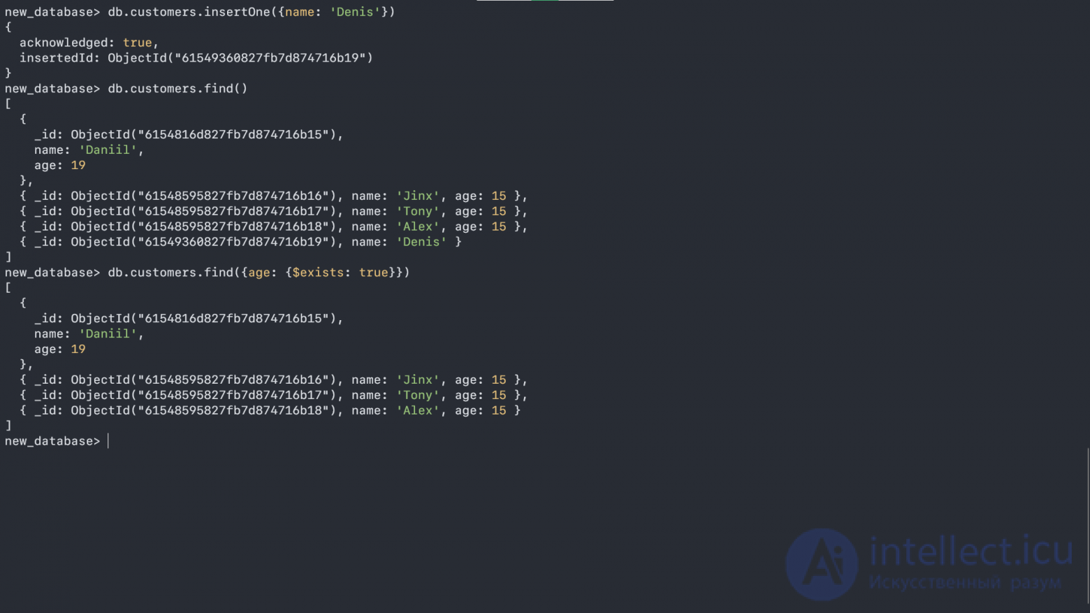 MongoDB basics- collections and documents, working in the shell, basic operations