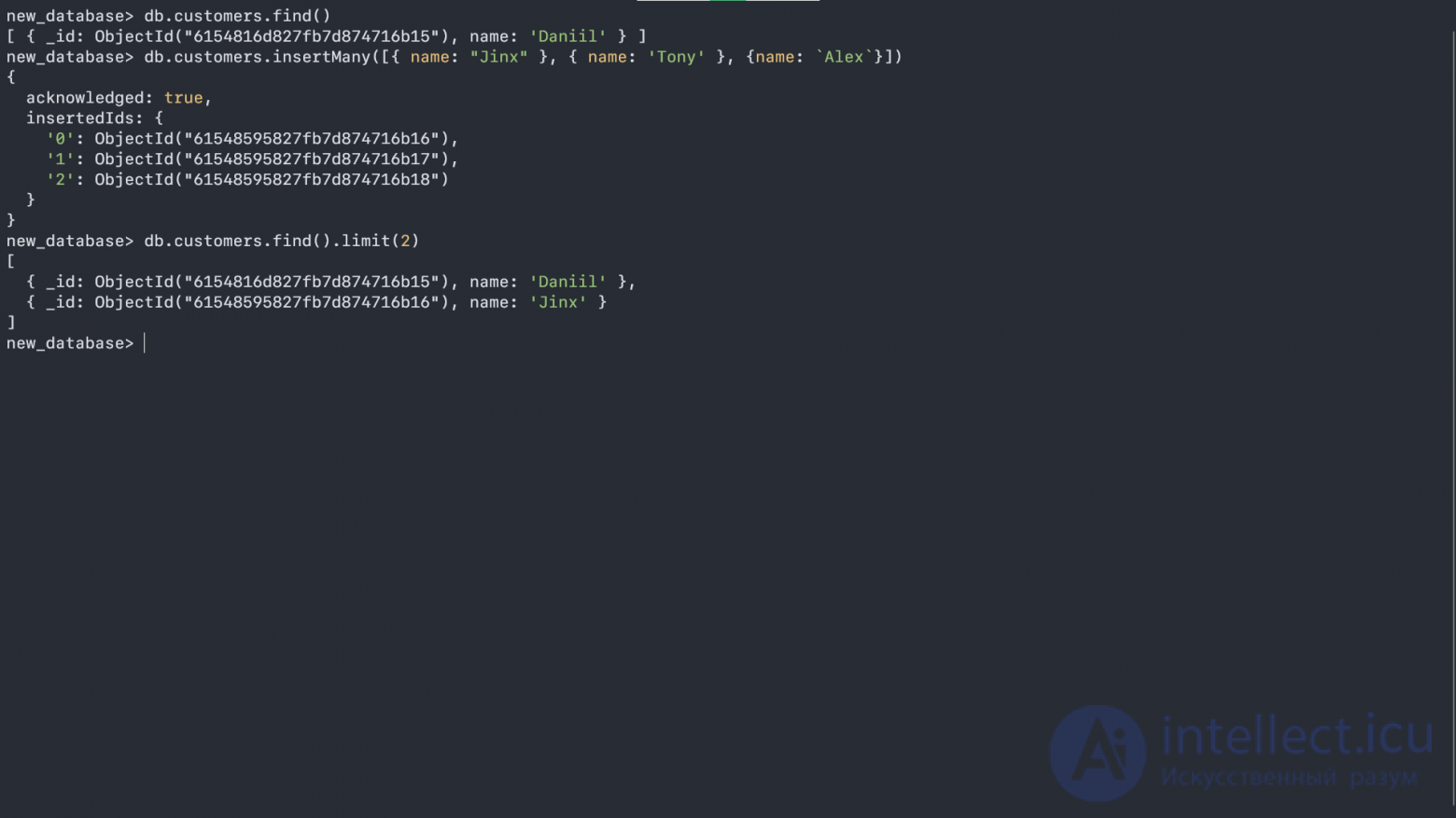 MongoDB basics- collections and documents, working in the shell, basic operations