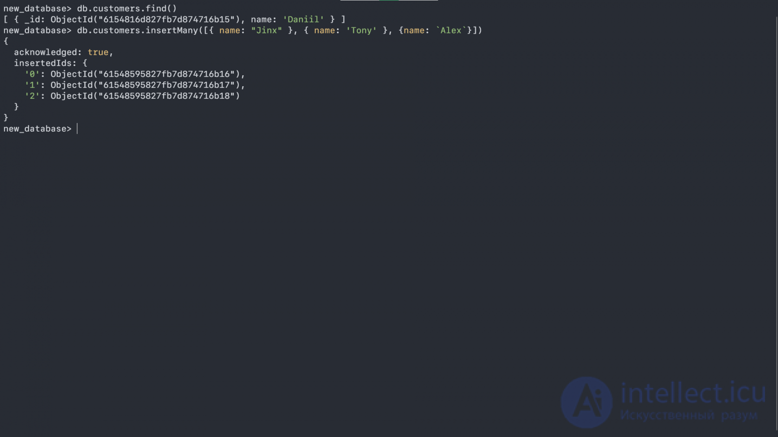 MongoDB basics- collections and documents, working in the shell, basic operations