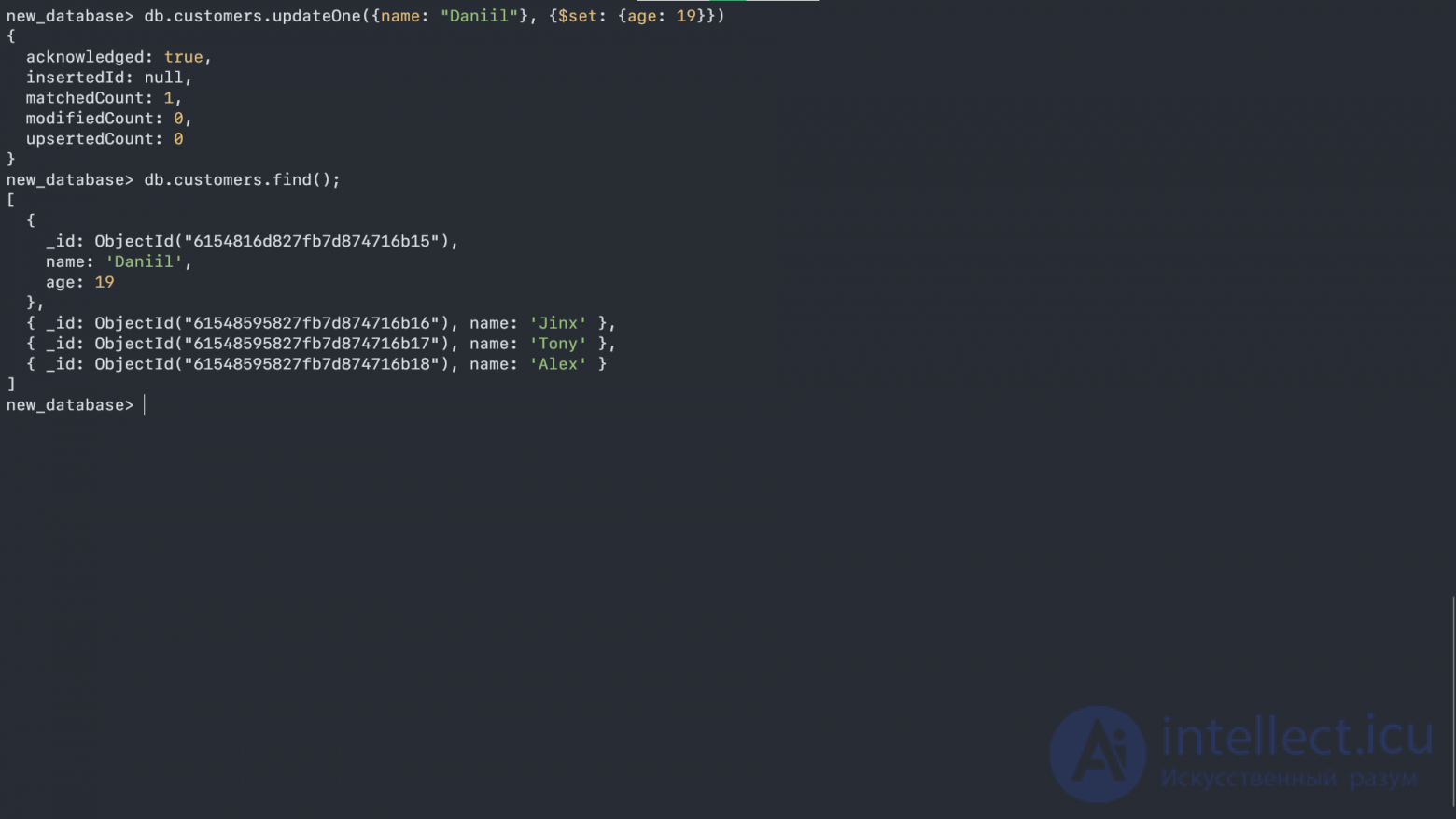 MongoDB basics- collections and documents, working in the shell, basic operations